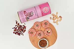 Bakers At 169 Degree Rose gulkand pistachio Cookies 250 Gms | topped ...