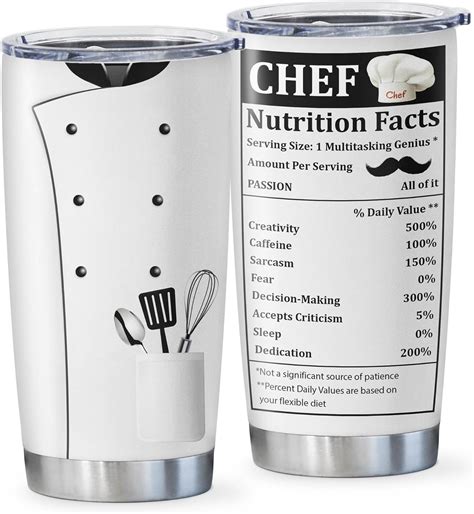 Amazon.com | Vuxoye Chef Gifts Tumbler 20oz, Chef Gifts for Men Women, Birthday Gifts for Chefs ...
