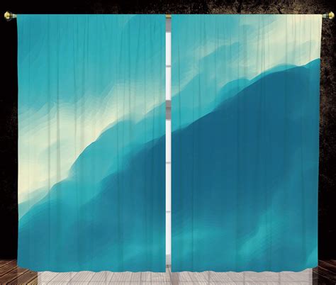 2 Panel Set Thermal Insulated Blackout Window Curtain,Modern Decor Oil ...