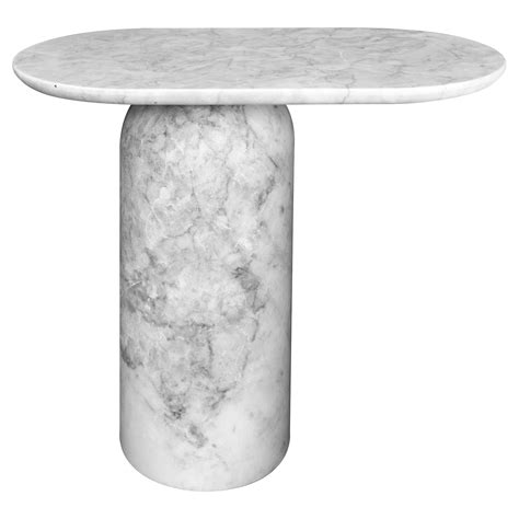 Elipse White Marble Small Side Table For Sale at 1stDibs | white marble ...