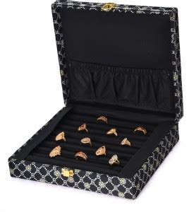 Galaxy Craft Black Design Ring Box Ring box Vanity Box Price in India ...