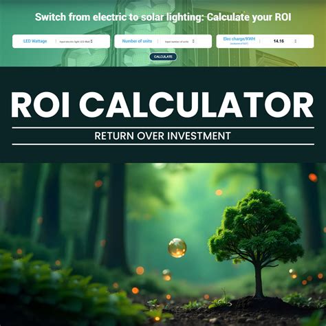 Solar Light Return On Investment ROI Calculator – Hardoll