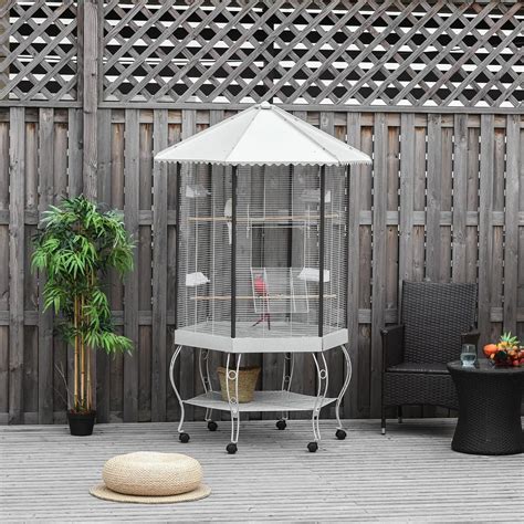 Portable Bird Cage with Canopy and Storage - PawHut India | Ubuy