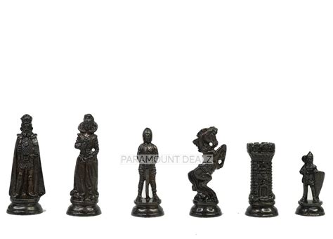 English Elite Luxury Series 4" King Size Chess Pieces - Heavy Weighted