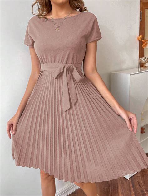 Chiquease Pleated Hem Self Belted Dress for Sale Australia| New ...