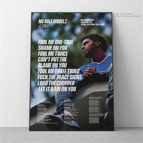 No Role Modelz Lyric Art - Crescent – PugetSound