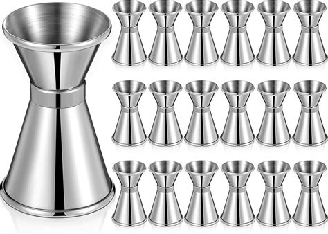 Amazon.com: Amyhill 18 Pcs Double 1/2 & 1 oz Bar Jigger Stainless Steel Cocktail Shot Jigger ...