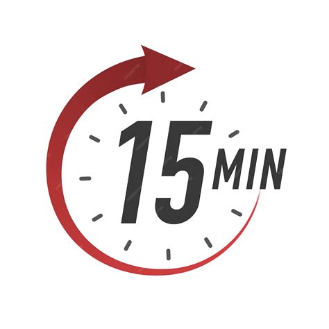 Icon 15 minutes timer color style | Premium Vector