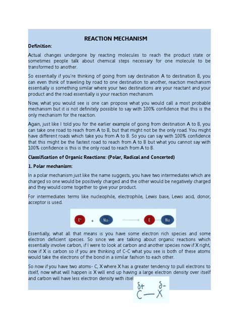 Reaction Mechanism: Definition | PDF | Chemical Reactions | Interaction