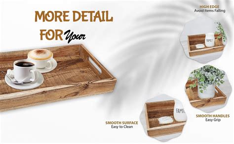 Sugan Acacia Natural Rectangle Shape Serving and Decorative Wooden ...