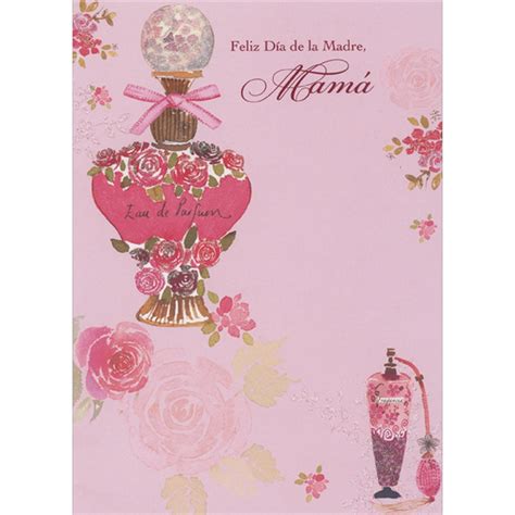 Designer Greetings Pink Perfume Bottles and Roses on Pink Background ...