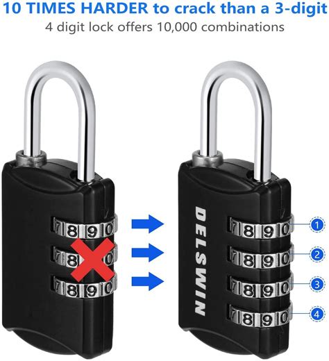 Snapklik.com : Combination-Padlock 4-Digit-Gym-Locker-Lock - 8 PCS ...