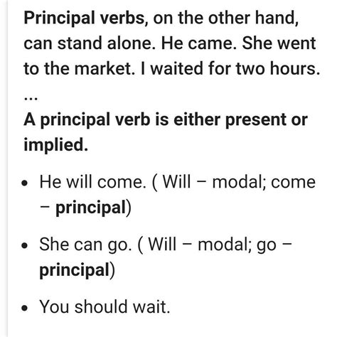 principle verb example - Brainly.in