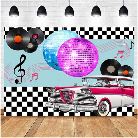 Back to 50's Sock Hop Theme Photo Background India | Ubuy
