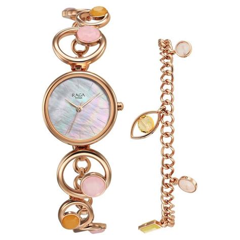 Buy Online Titan Raga New You Quartz Analog Mother Of Pearl Citrine and ...