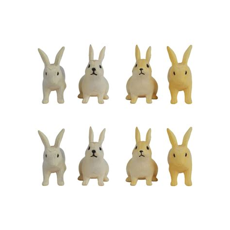 Wonderland Miniature Toys Set of 8 Rabbit (Miniature Garden Accessories ...