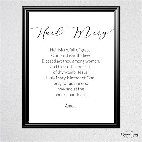 Prayer Poster: Hail Mary - A Jubilee Day