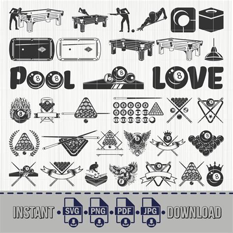 Buy Billiards Svg Bundle, Snooker Svg, Pool Svg, Billiards Clipart ...