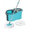 COSTEM Spin Mop with Wheels and Stainless Steel Wringer, Bucket Floor ...