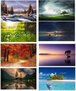 Nature Beautiful Trending Posters - Set of 8 Paper Print - ANSHUL ...