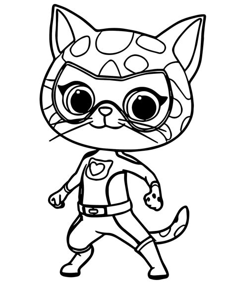 Sparks from SuperKitties coloring page - Download, Print or Color ...