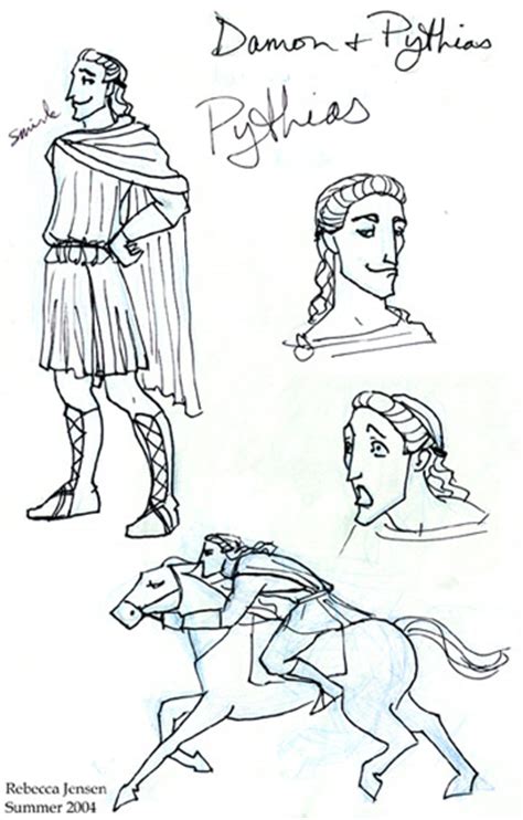 Damon and Pythias, by Rebecca JJ