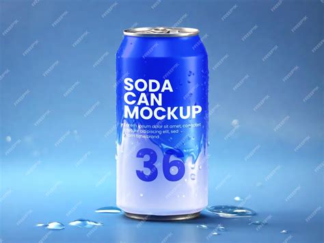 Soda can mockup design template | Premium AI-generated PSD