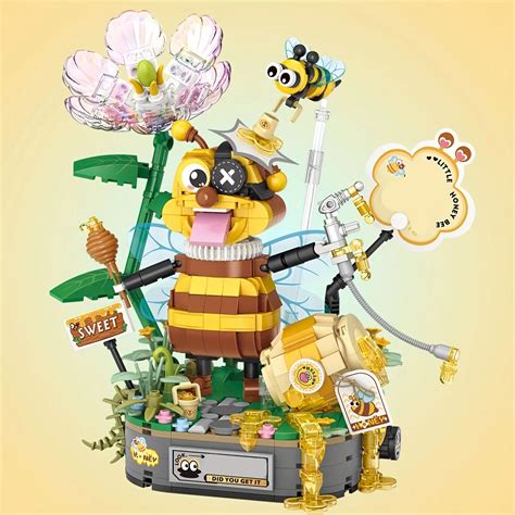 LOZ 1384 Sweet Cute Honey Bee Flower – DIY Club