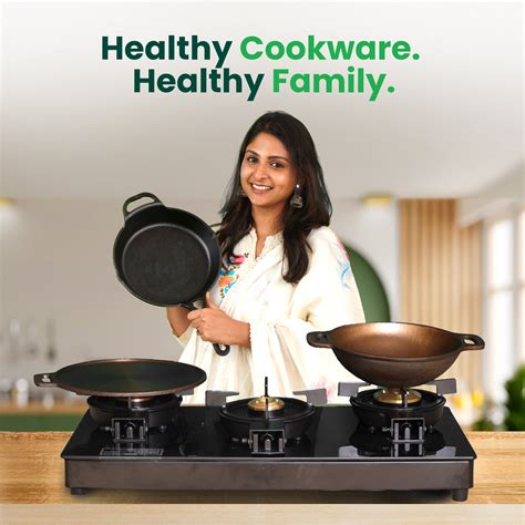 Super Smooth Cast Iron Set: Kadai+ Tawa+ Frying Pan | The Indus Valley