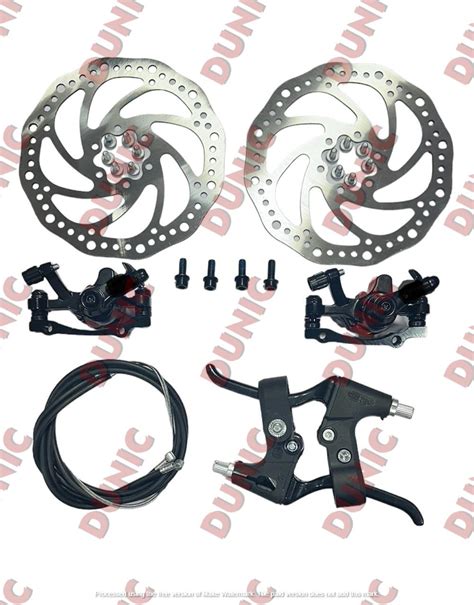DUNIC Disc Brake Set 160MM R/F Disc Machine,Direct Mounted Rotor,Lever ...