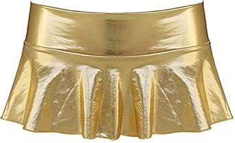 Buy jaanshi Women's Metallic Shiny Faux Leather Sexy Nightclubwear ...