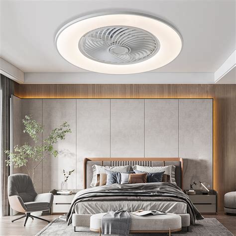 Buy YANASO Ceiling Fan with Light Modern Bladeless Ceiling Fan with ...