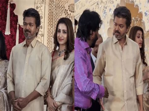 Vijay Thalapathy spotted at a wedding reception with Trisha amid ...