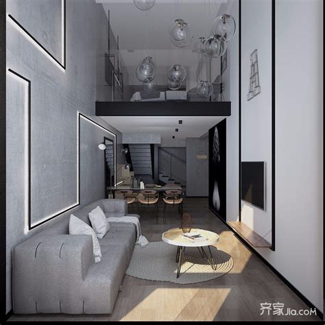 20平米小户型loft公寓装修案例图_装信通网效果图