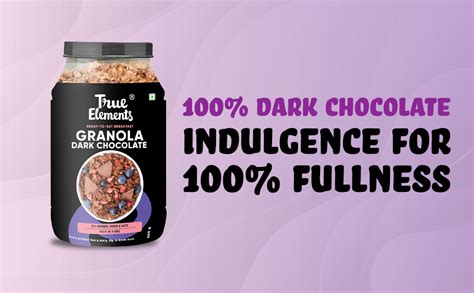 True Elements Crunchy Granola Dark Chocolate 900g - Granola for ...