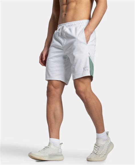 Buy Recycled Microfiber Straight Fit Shorts with StayFresh Treatment ...