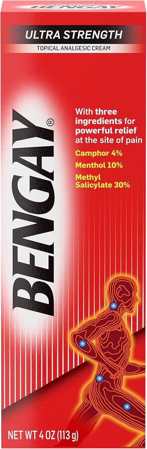 Buy Ultra Strength Bengay Topical Pain Relief Cream, Non-Greasy Topical ...