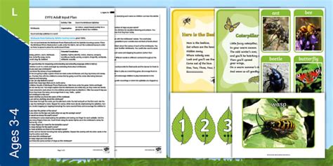 EYFS Count the Minibeast Syllables Adult Input Plan and Pack