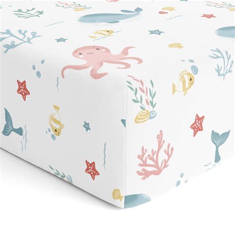 Buy Haus and Kinder 100% Cotton Fitted Cot Crib Sheet | Bed Sheets for ...