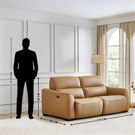 Buy Avelino Half Leather 3-Seater Zero Gravity Electric Recliner ...