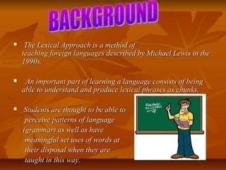 Image result for Michael Lewis Lexical Approach