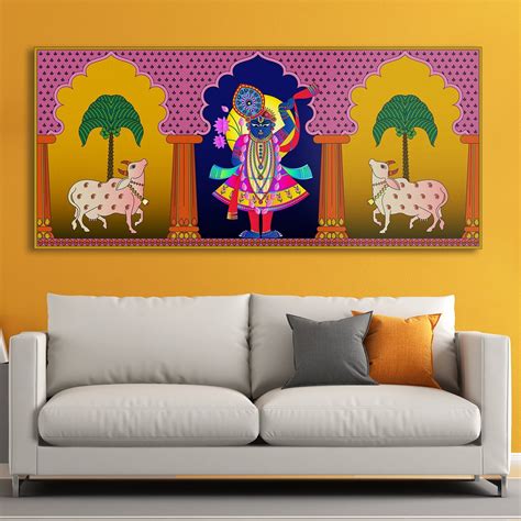Ethnic Traditional Indian Pichwai Wall Art Canvas Painting. – Paper ...
