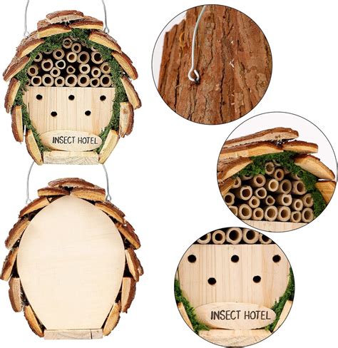 LXPVSA Zcaukya Wooden Insect Hotel, Hanging Bamboo Bee India | Ubuy