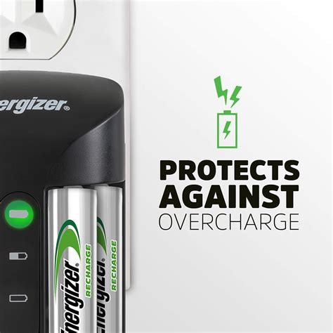 Energizer AA and AAA Battery Charger with 4 AA NiMH Rechargeable ...