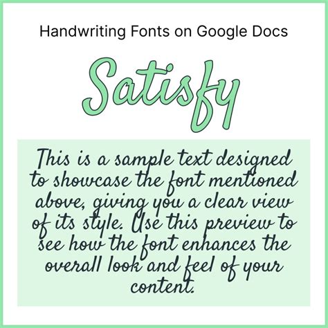72 Top Handwriting Fonts on Google Docs (With Screenshots)