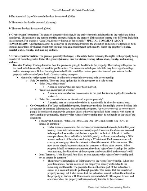 Harris County Enhanced Life Estate Deed Form | Texas | Deeds.com