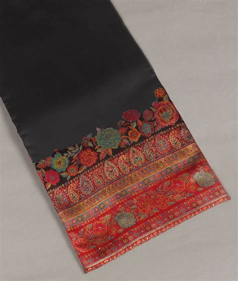 Buy Black Cashmere Kani Silk Saree T370442