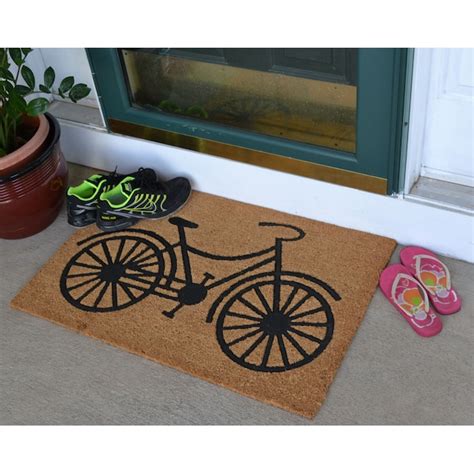 Imports Decor 2-ft x 3-ft Brown/Black Coir/Vinyl Rectangular Outdoor ...