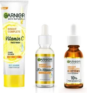 GARNIER Bright Complete Vitamin C Serum 15ml + Over Night Serum 15ml ...