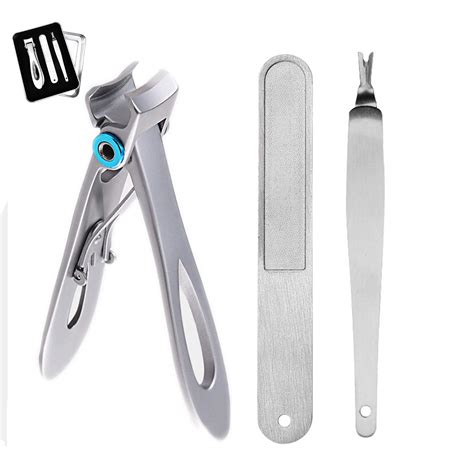 Dr.Pedi Nail Clippers with File for Thick Nails Cuticle Trimmer Pusher ...